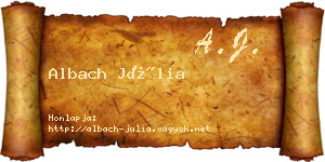 Albach Júlia névjegykártya