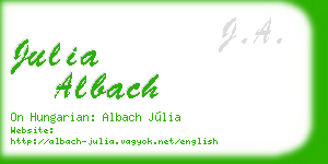 julia albach business card